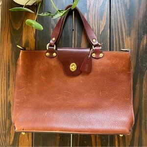 Ivan Ivanoff Hand Made Brown Leather Handbag